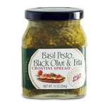 Elki Basil Pesto Black Olive Feta Crostini Spread | Elki