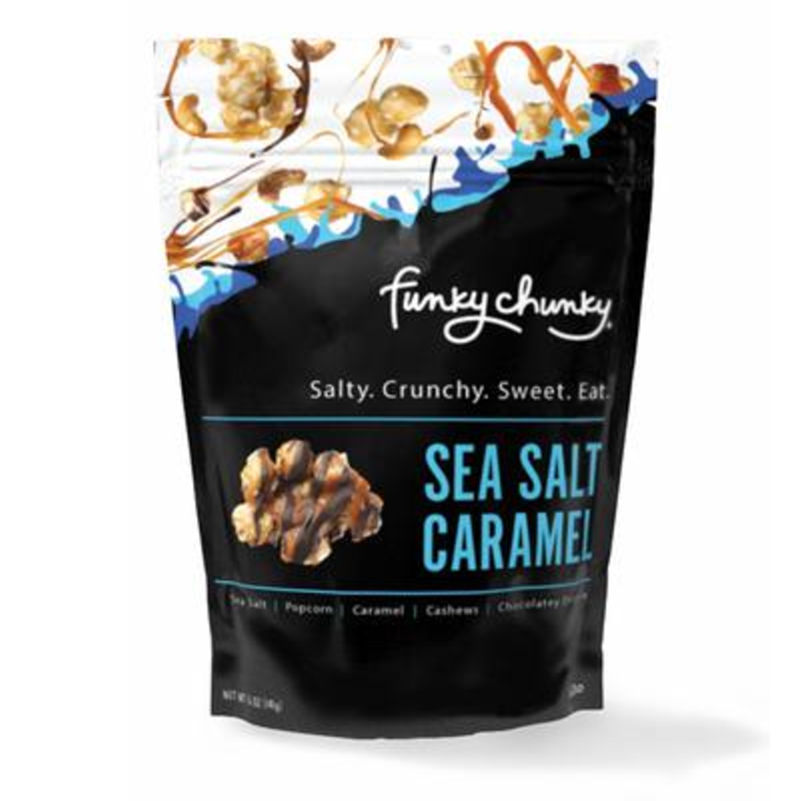 Funky Chunky Sea Salt Caramel | Caramel Corn Chocolate Popcorn | 5 oz bags