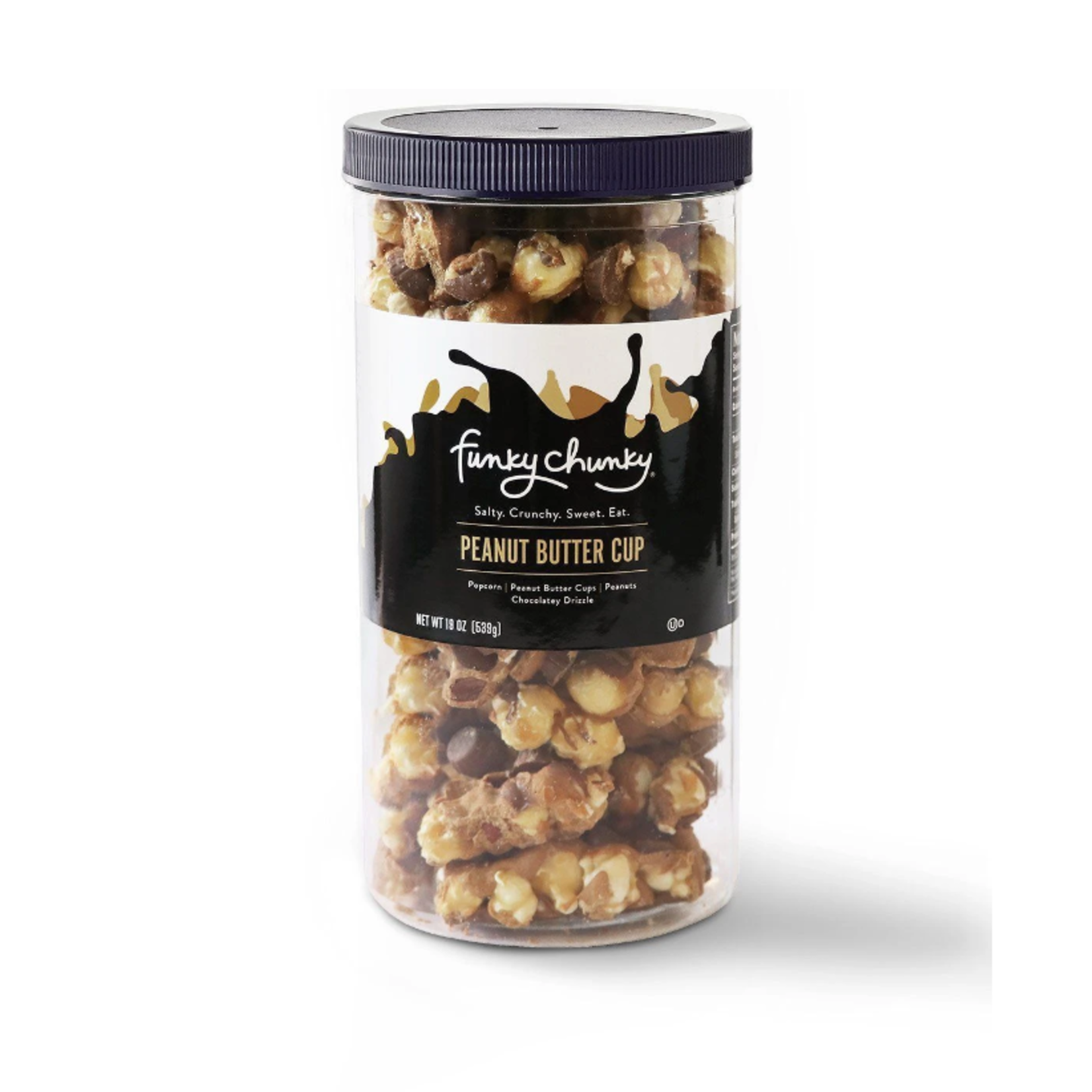 Funky Chunky Peanut Butter Cup | Caramel Choco Popcorn | 19 oz canisters