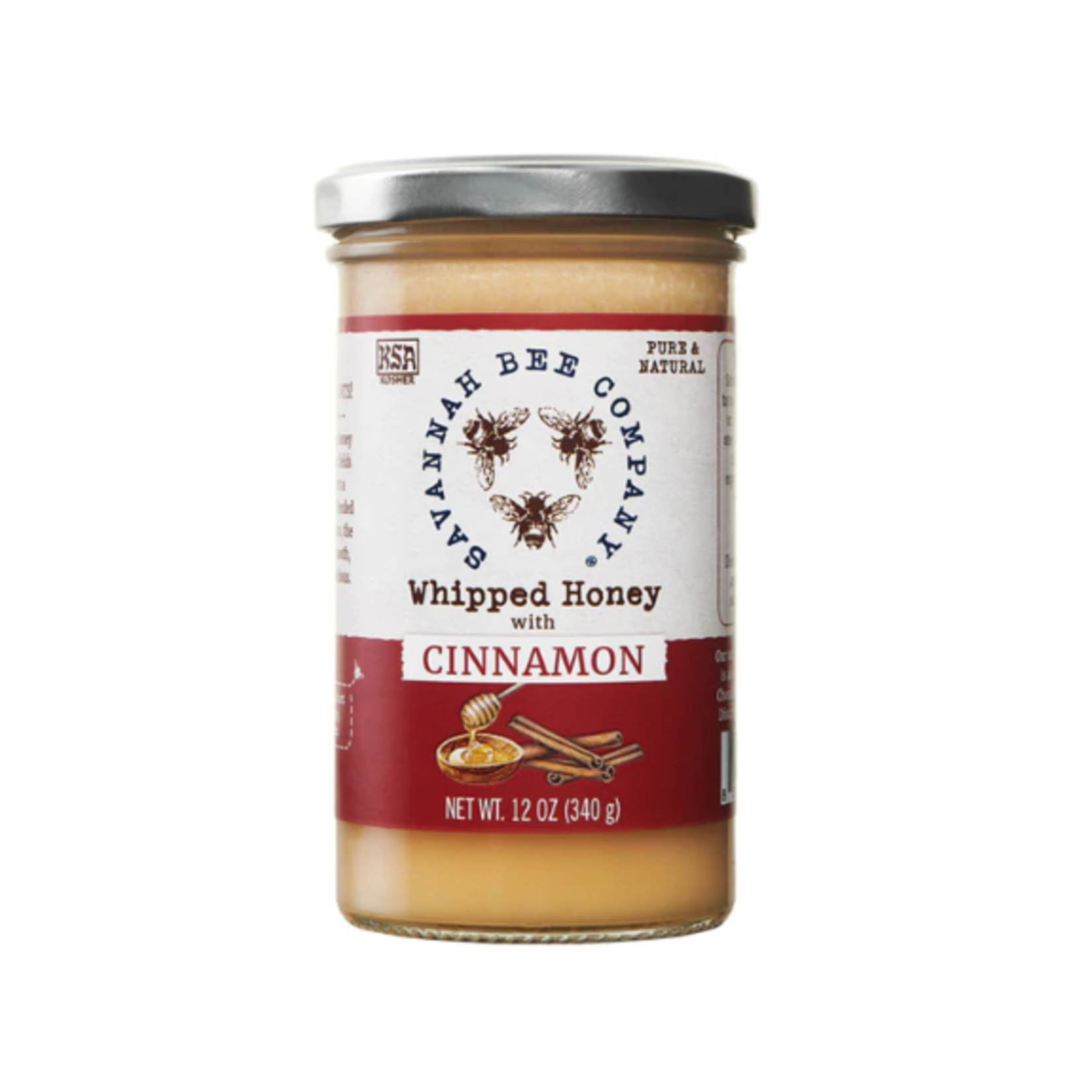 Savannah Bee Co. Whipped Honey w/Cinnamon 12oz | Savannah Bee Co.
