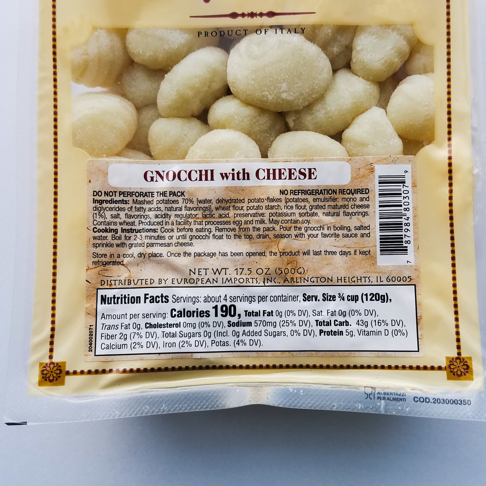 Pasta Gnocchi Cheese