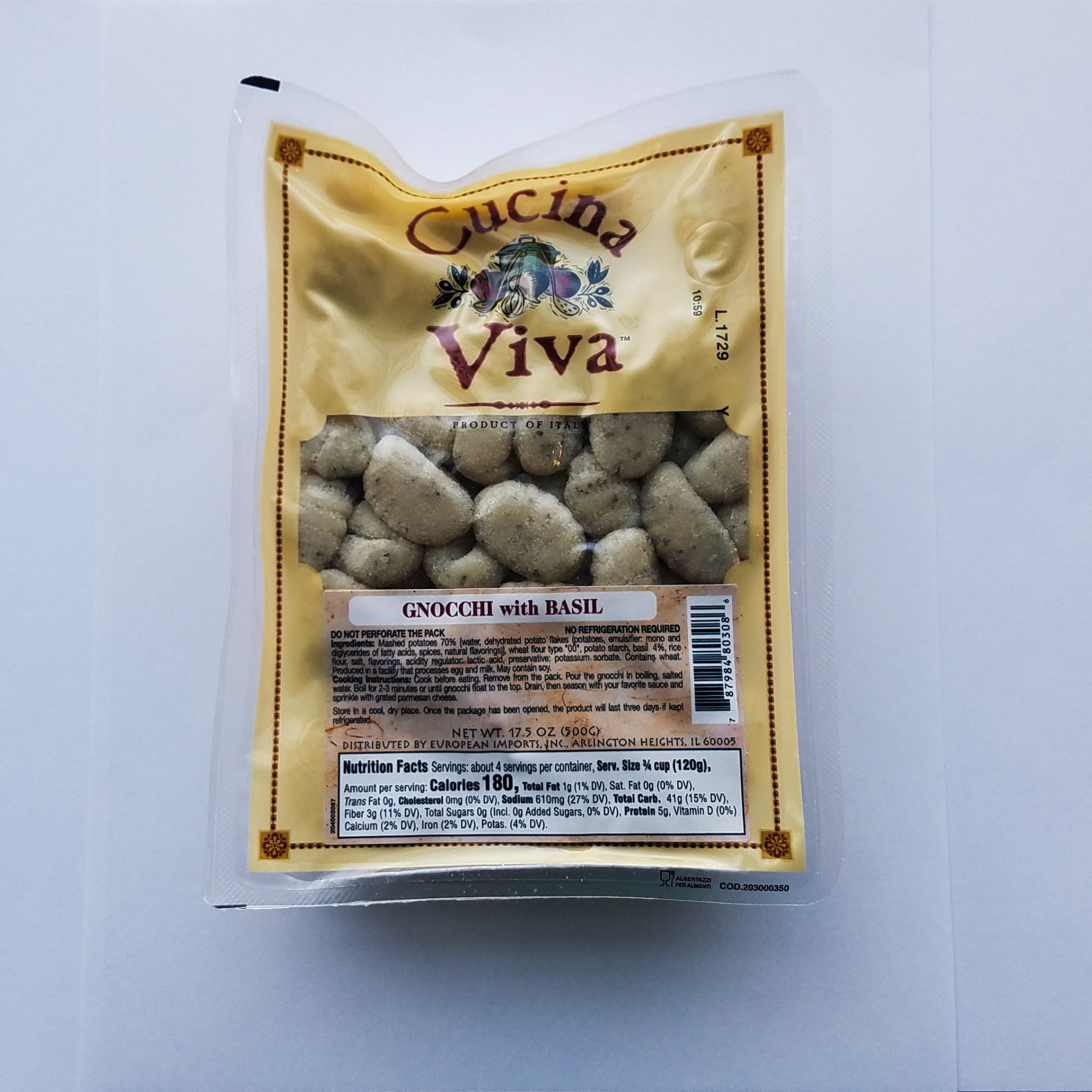 European Imports Cucina Viva Gnocchi, Basil