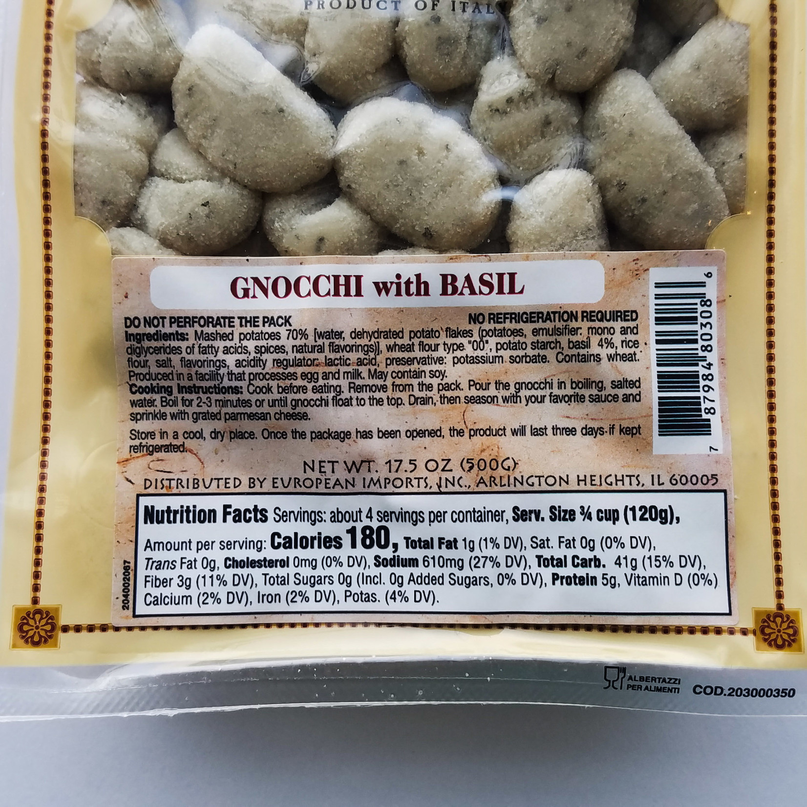 Pasta Gnocchi With Basil