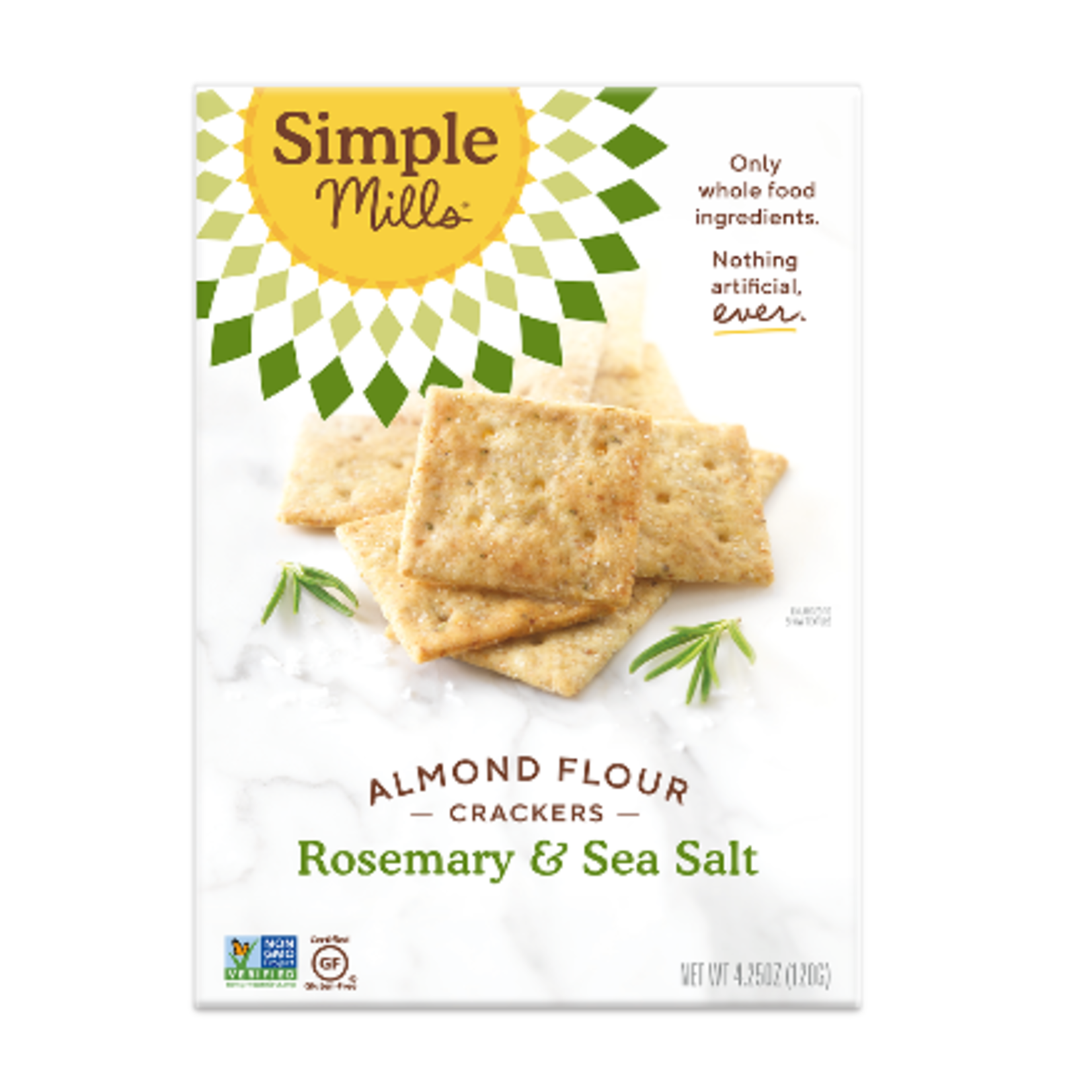 Rosemary And Sea Salt Almond Flour Crackers, Case Of 6, 4.25 Oz | Simple Mills