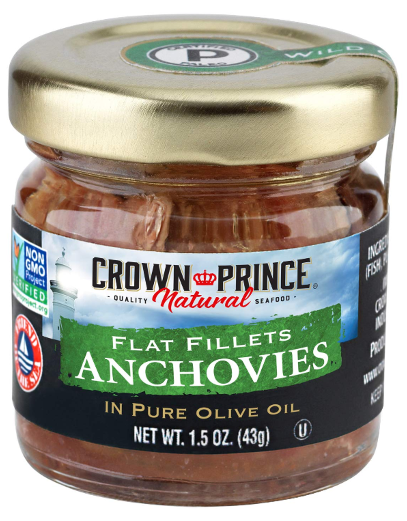 UNFI Crown Prince Flat Anchovies in Oil