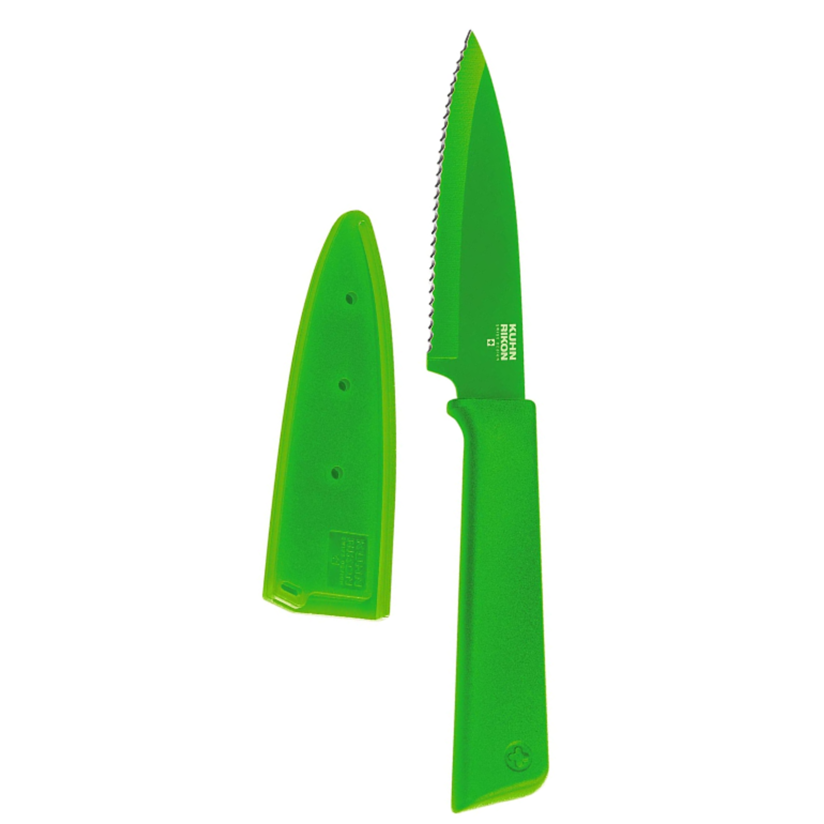 Kuhn Rikon Paring Knife Colori Serrated, Green | Kuhn Rikon