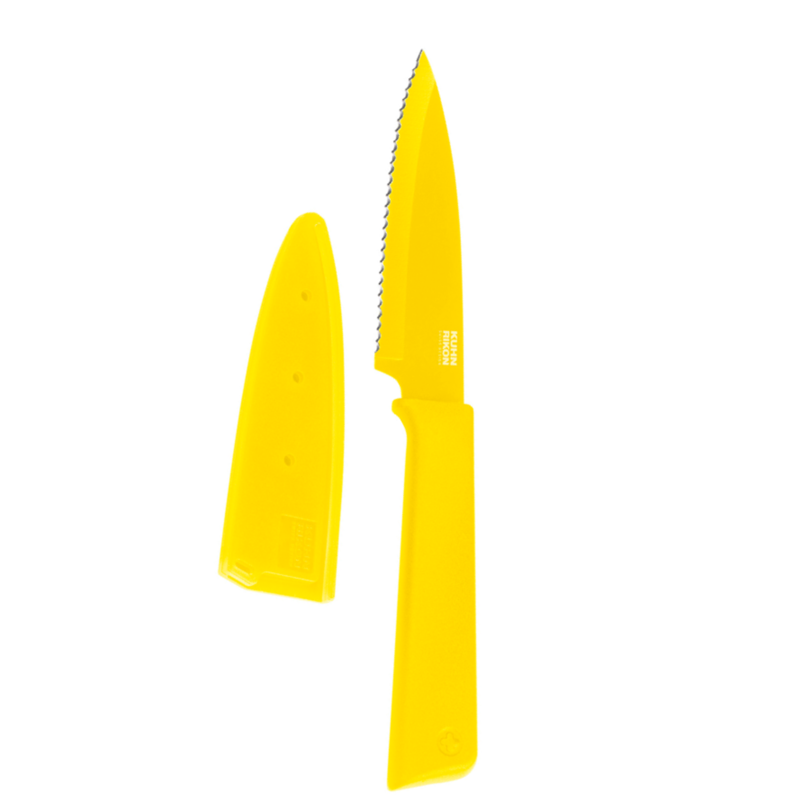 Kuhn Rikon Paring Knife Colori Serrated, Yellow | Kuhn Rikon
