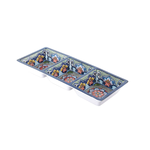 Prepara Taco 3-Sectional Tray, Blue | Prepara