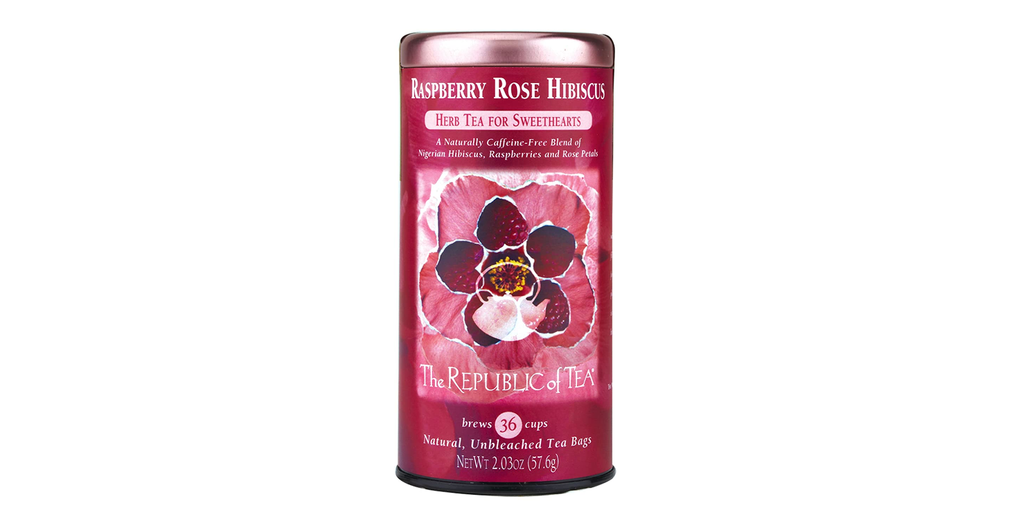 ローズ&ハーブ Raspberry Rose Hibiscus Tea, 36 Bag Tin - Duluth Kitchen Co