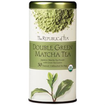 The Republic of Tea Double Green Matcha Tea, Organic USDA, 50 Bag Tin