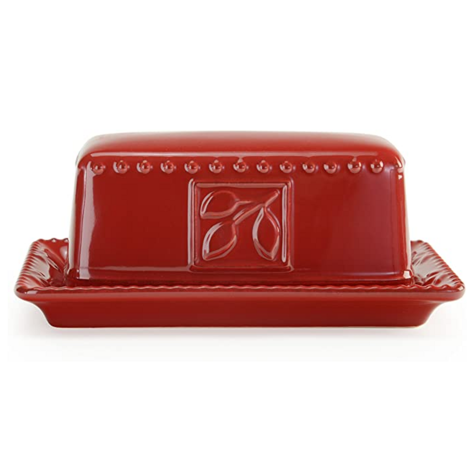 Sorrento Butter Dish, Ruby