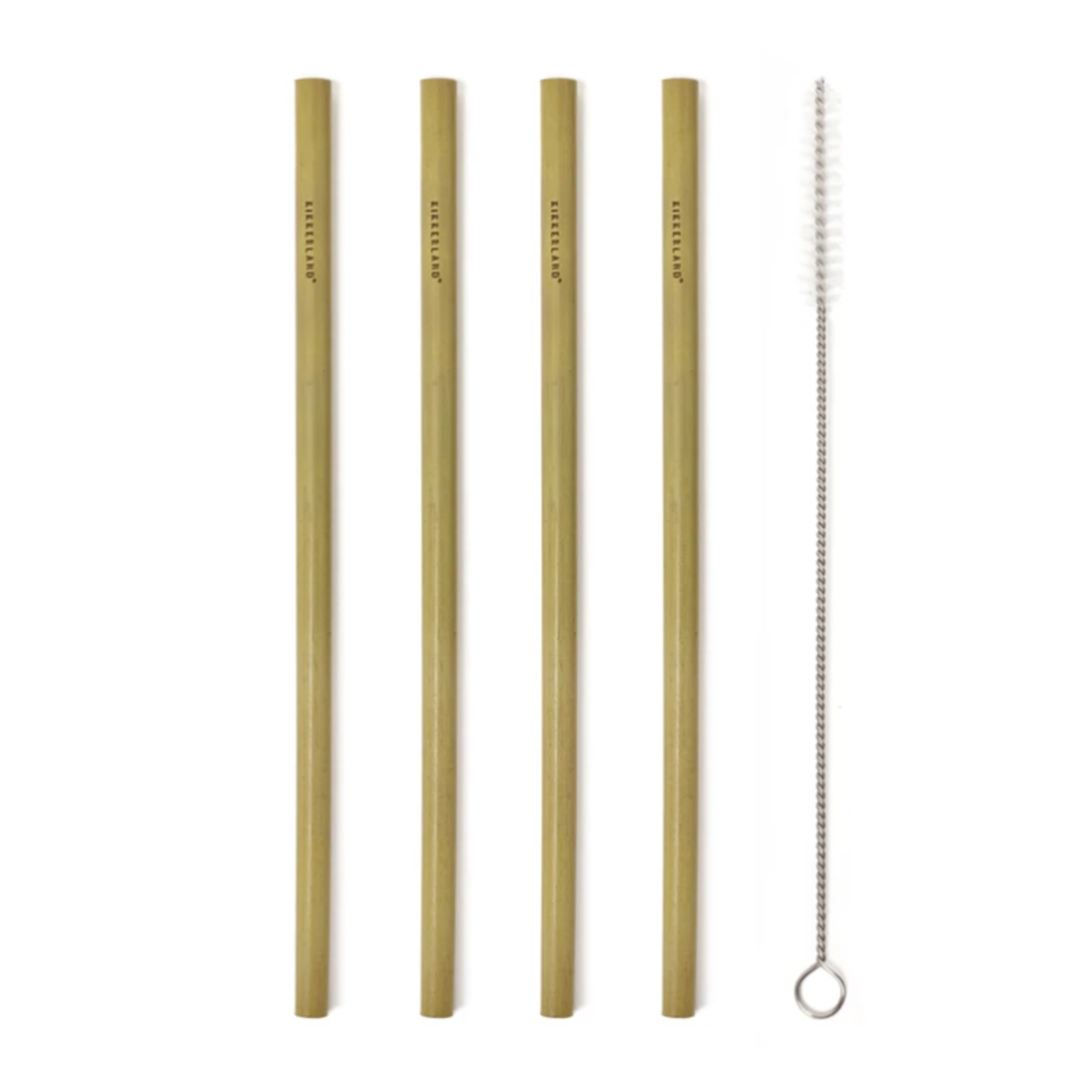 Kikkerland Natural Bamboo Straws, Set 8 | Kikkerland