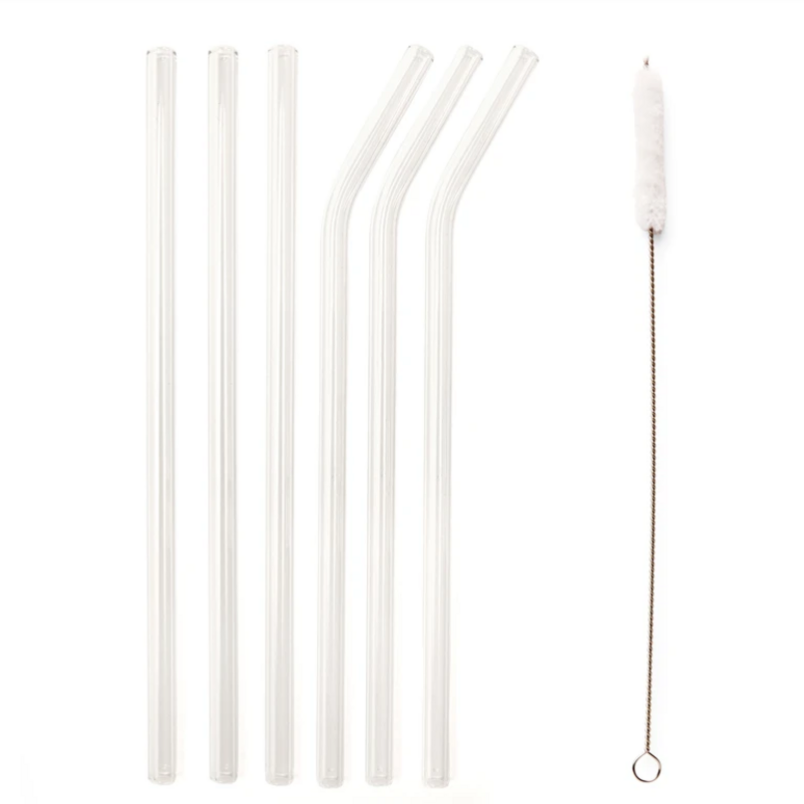 Kikkerland Glass Straws, clear | Kikkerland