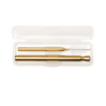 Kikkerland Travel Straw Set, Copper | Kikkerland