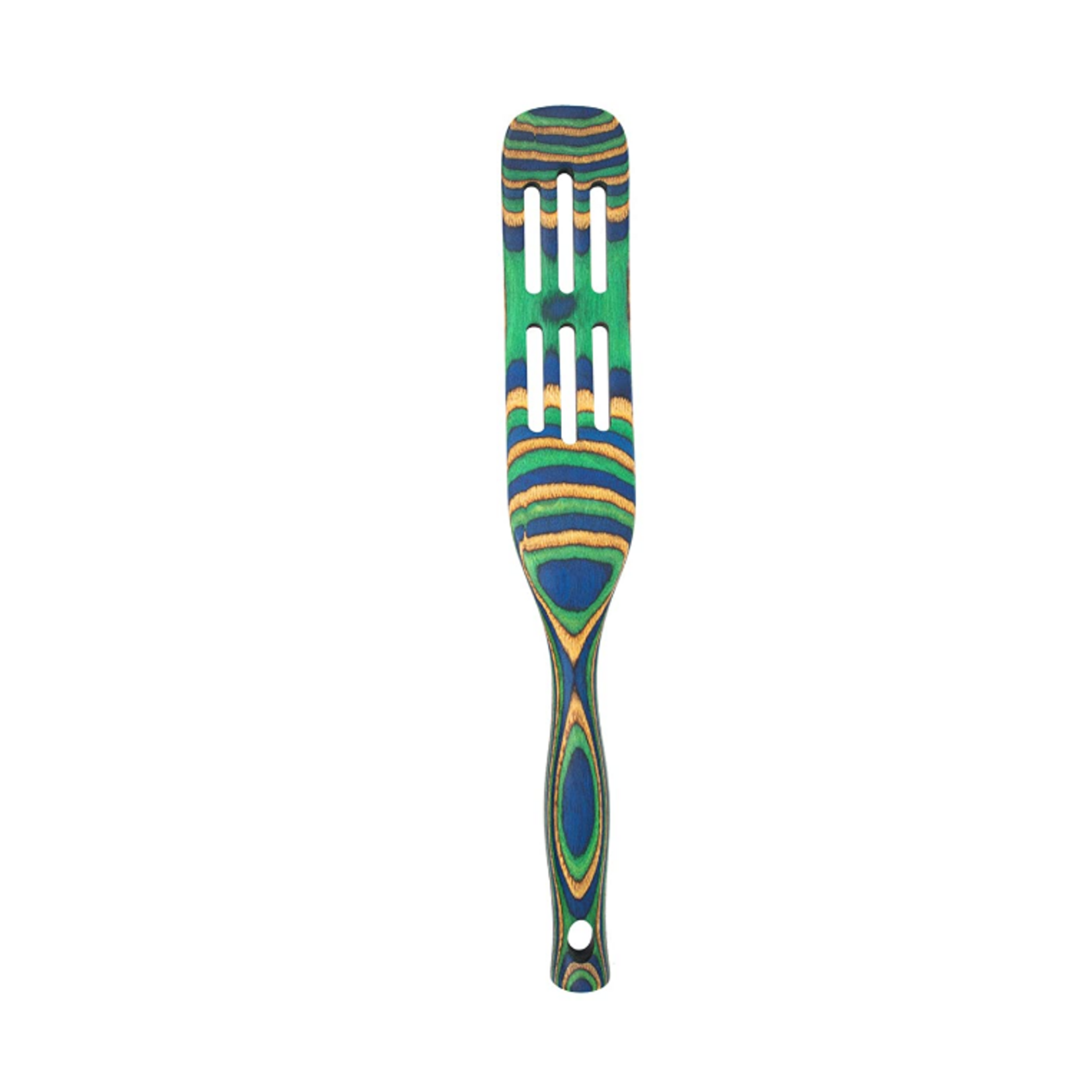 Island Bamboo 13" Peacock Pakka Slotted Spurtle | Island Bamboo