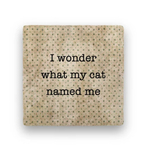 Paisley & Parsley Cat Named Me - Marble Coaster