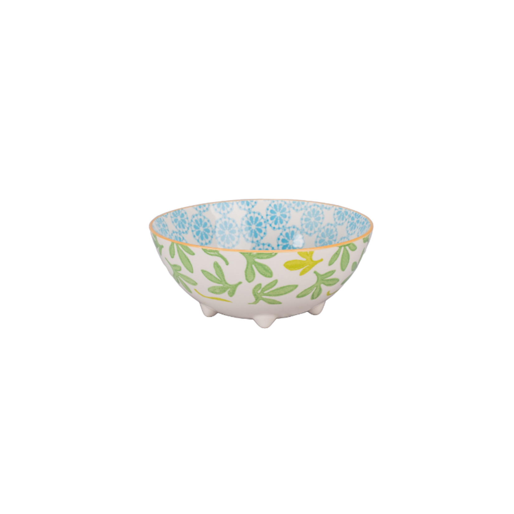 BIA Cordon Bleu Emma Footed Bowl, Turq/Org | BIA Cordon Bleu