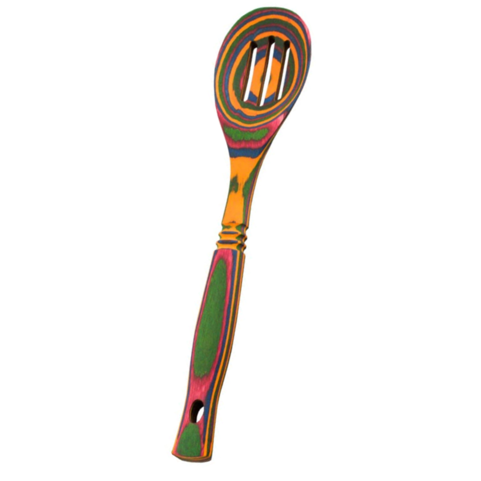 Island Bamboo Rainbow Pakka Slotted Spoon | Island Bamboo