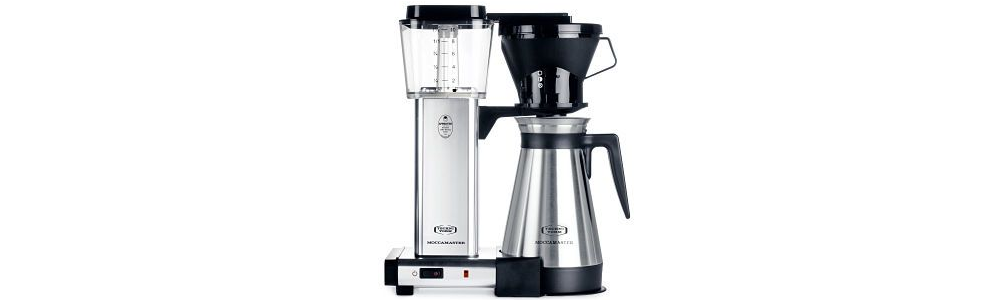 KBT Manual-Adjust Drip-Stop 40oz Coffee Maker - Black, Thermal Carafe, Moccamaster