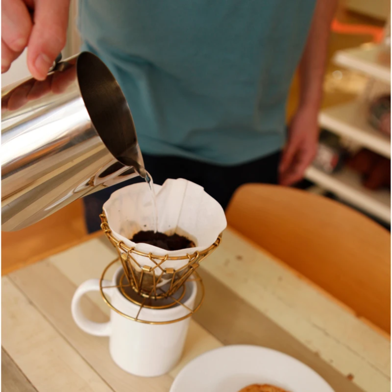 Kikkerland Brass Collapsible Coffee Dripper | Kikkerland