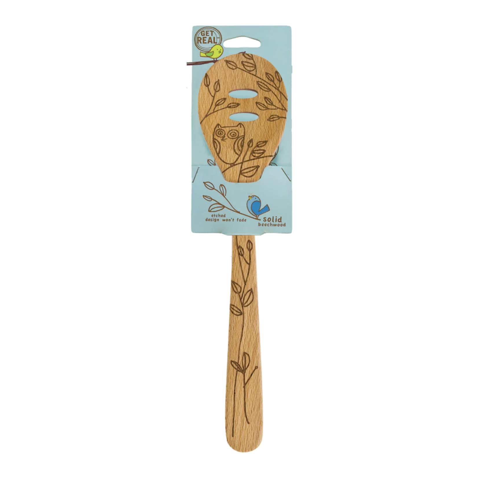 Talisman Design Beechwood Slotted Spoon, Nature | Talisman Design