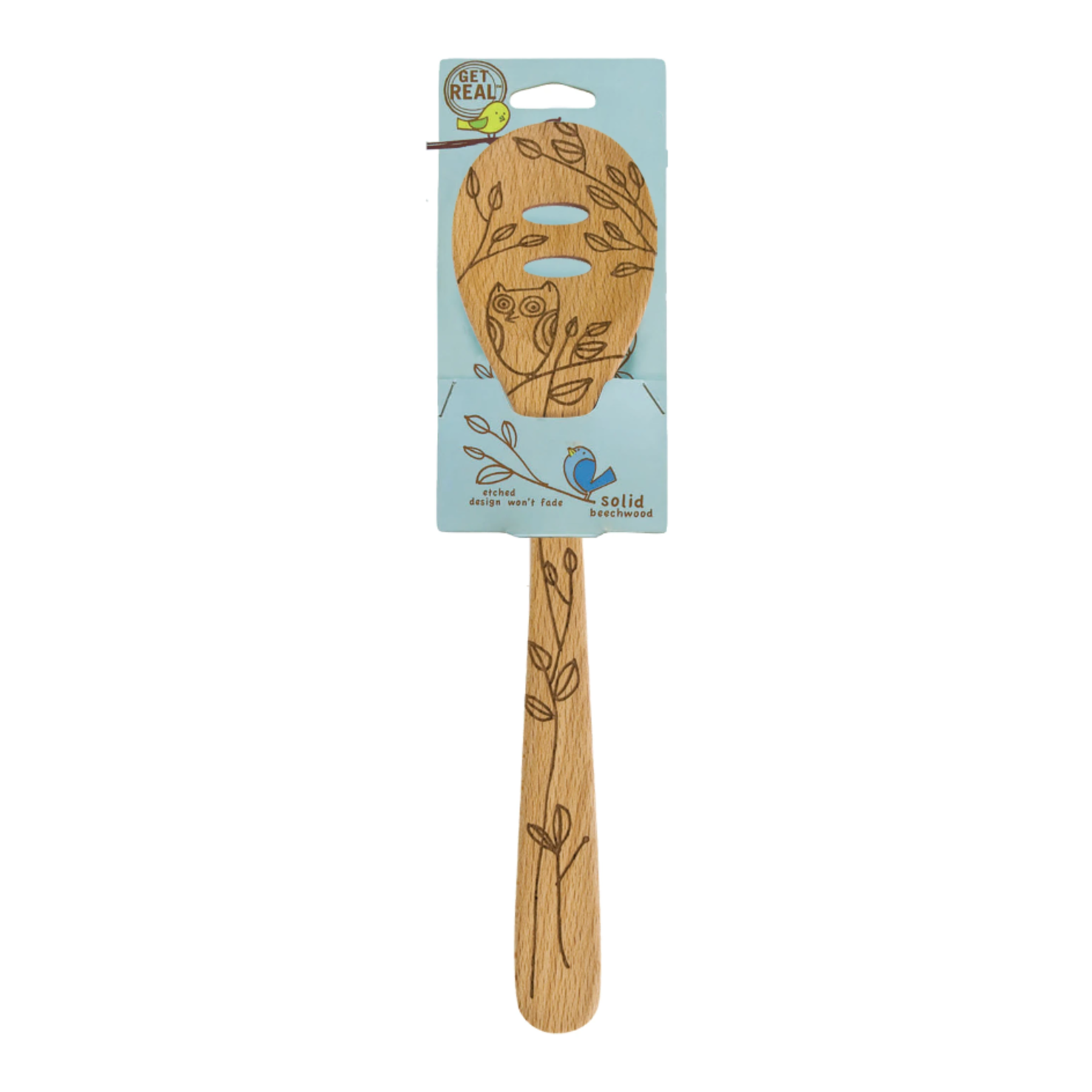 Talisman Design Beechwood Slotted Spoon, Nature