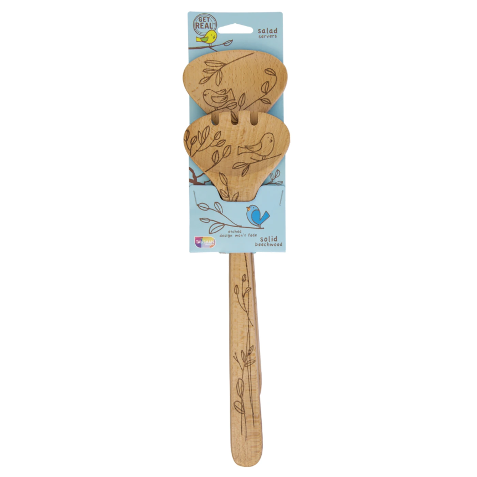 Talisman Design Beechwood Salad Set, Nature | Talisman Design