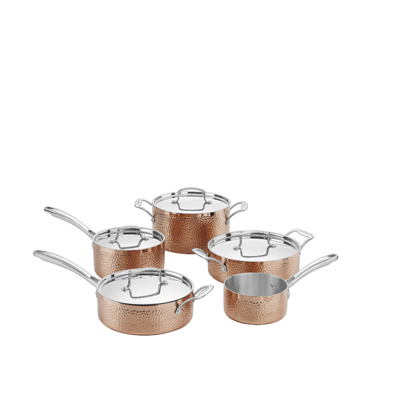Cuisinart Hammered Collection Copper Tri-Ply, 9pc Set | Cuisinart