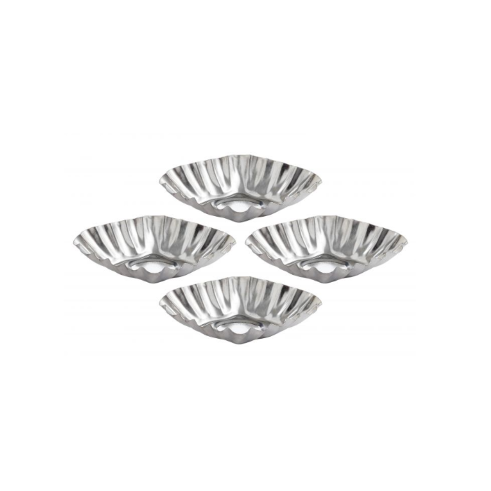 Harold Import Co. Tartlet Mold, Fluted Diamond, 3x1, 4pc Sandbakkel | Harold Import Co.