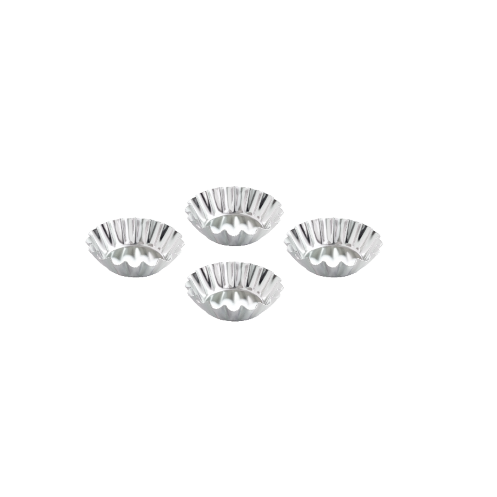 Harold Import Co. Tartlet Mold, Fluted Round, 3x1, 4pc Sandbakkel | Harold Import Co.