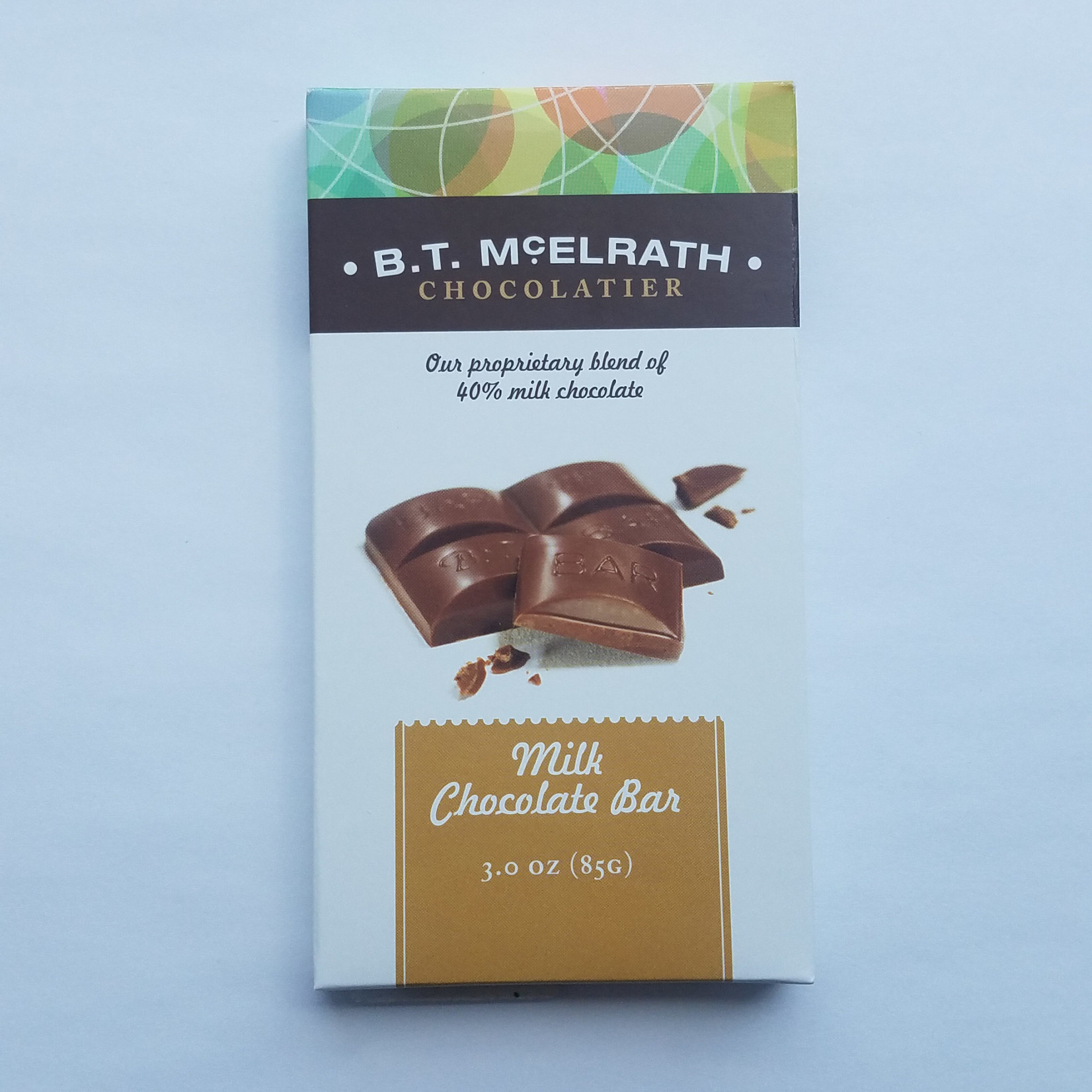 BT McElrath 40% Milk Choc Bar, 3 oz