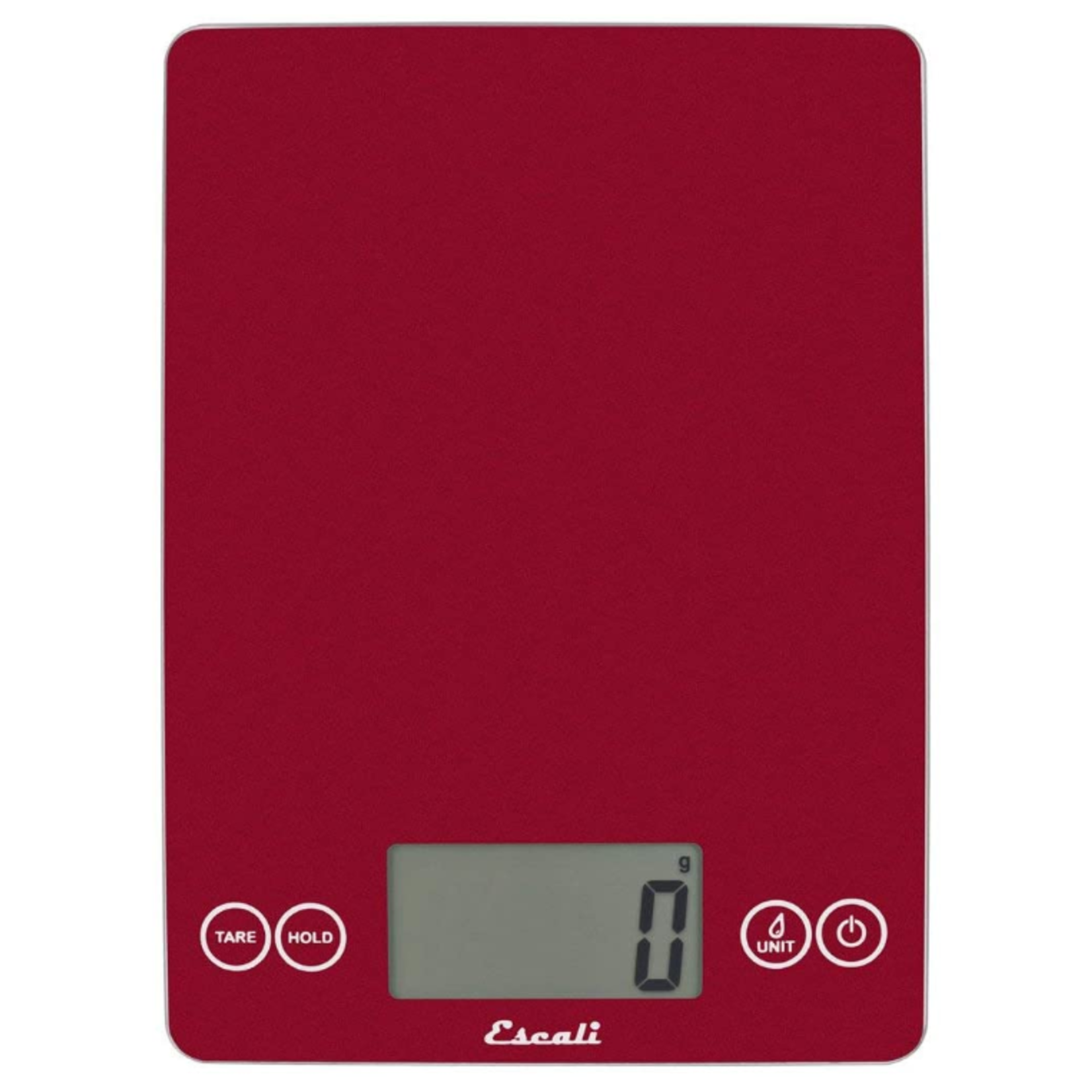 Escali Arti Glass Digital Scale, Red