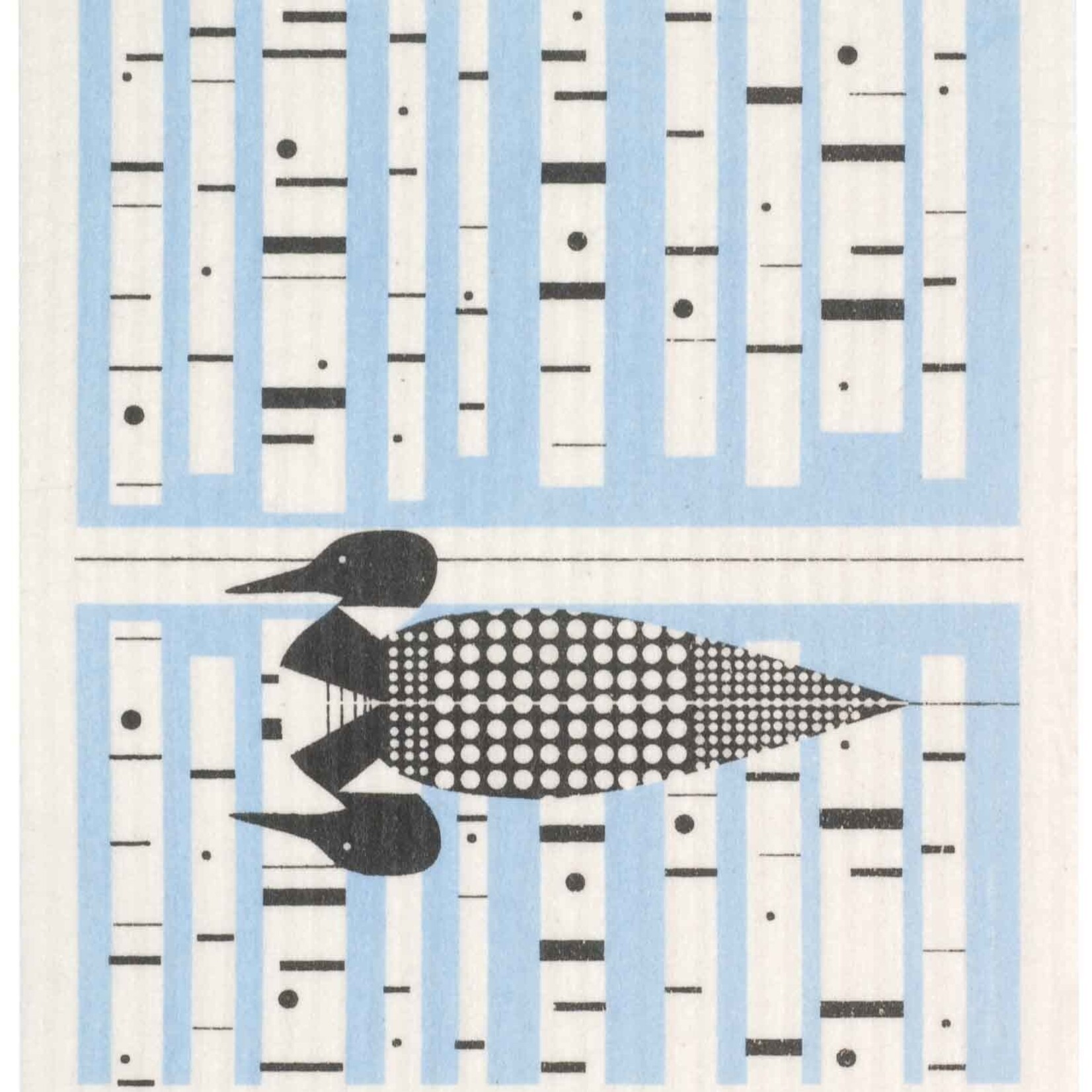 Cose Nuove Swedish Dishcloth, Loon, blue, All Year | Cose Nuove