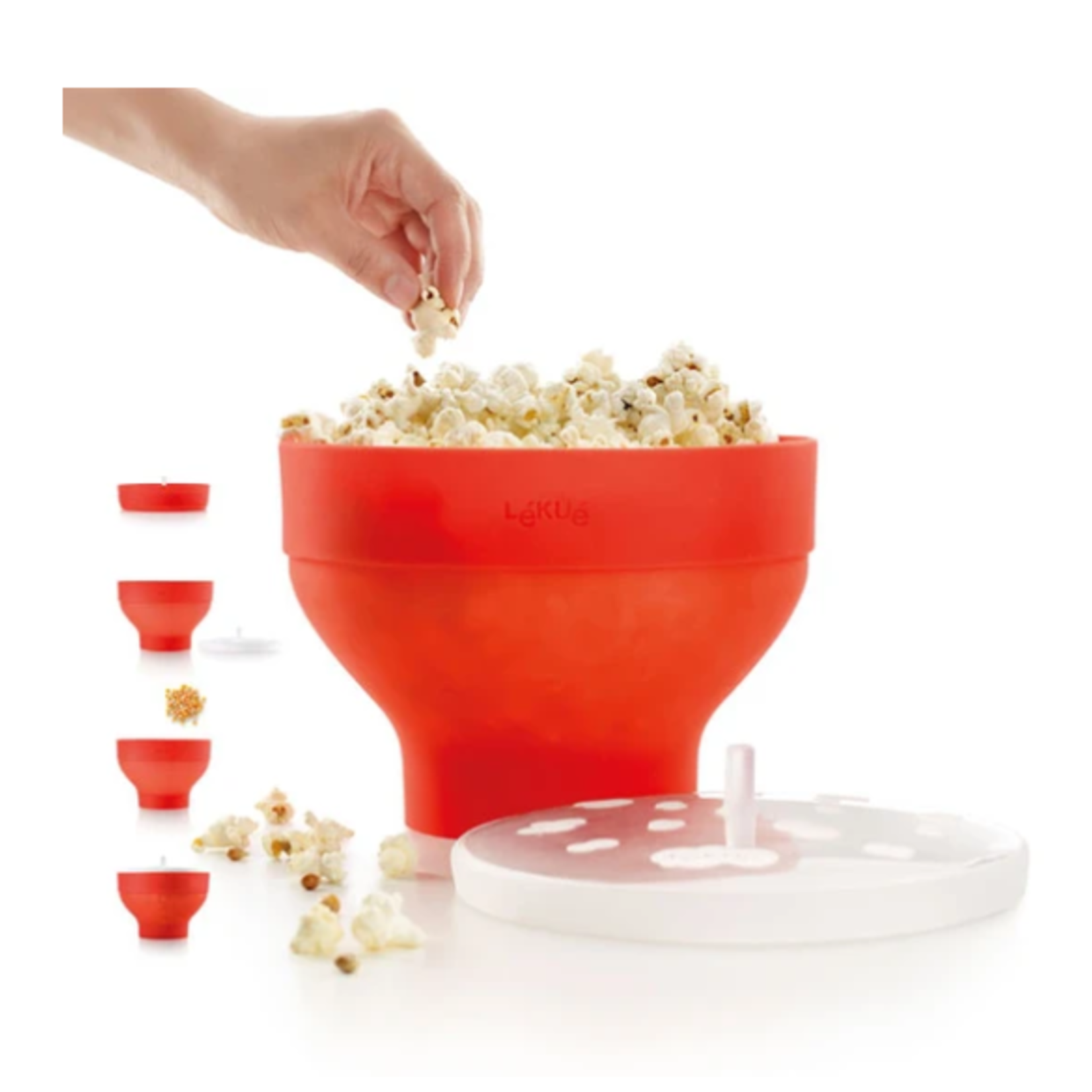 Lekue Popcorn Maker, Red/Orange