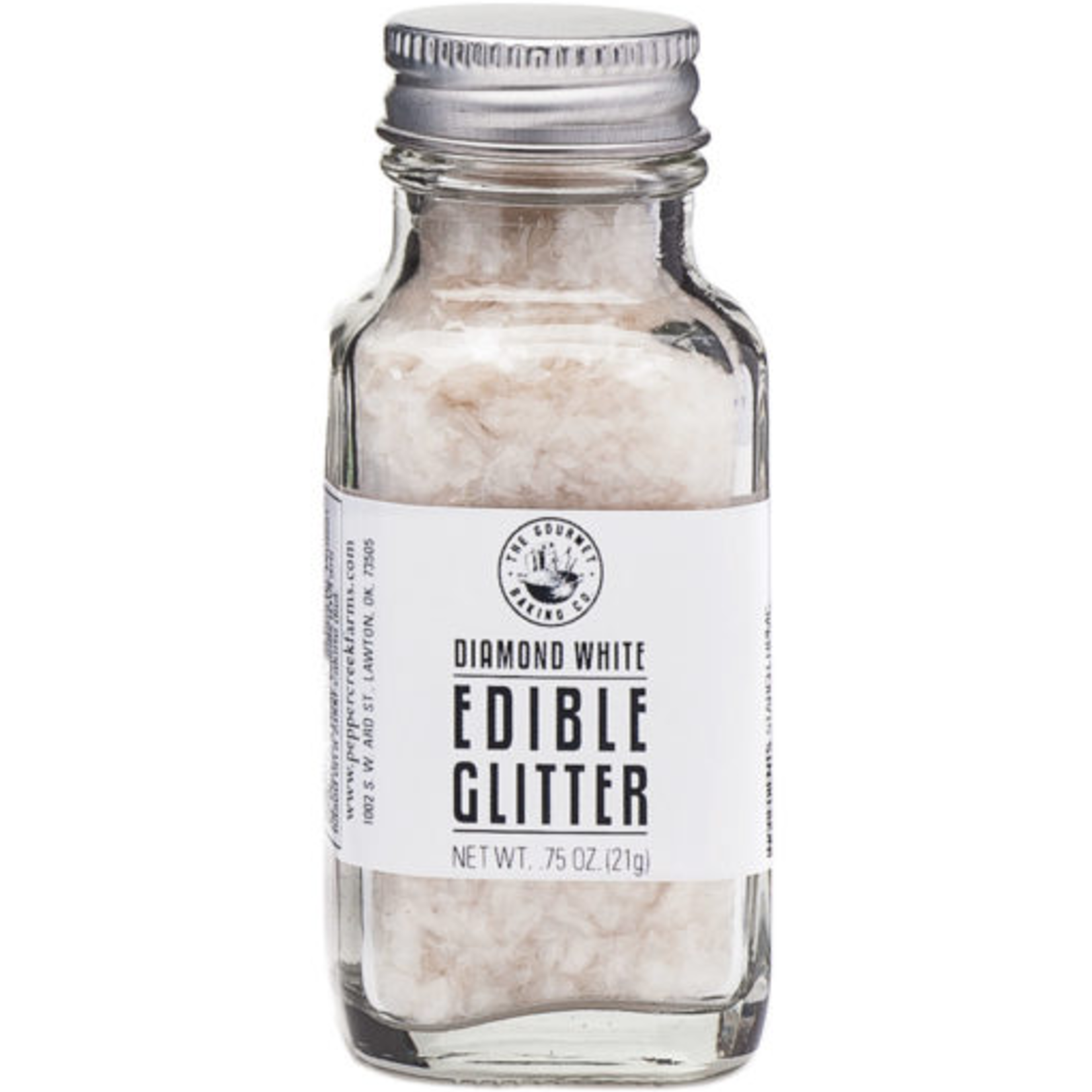 Pepper Creek Farms Diamond White Edible Glitter Sprinkles, 0.75 Oz.