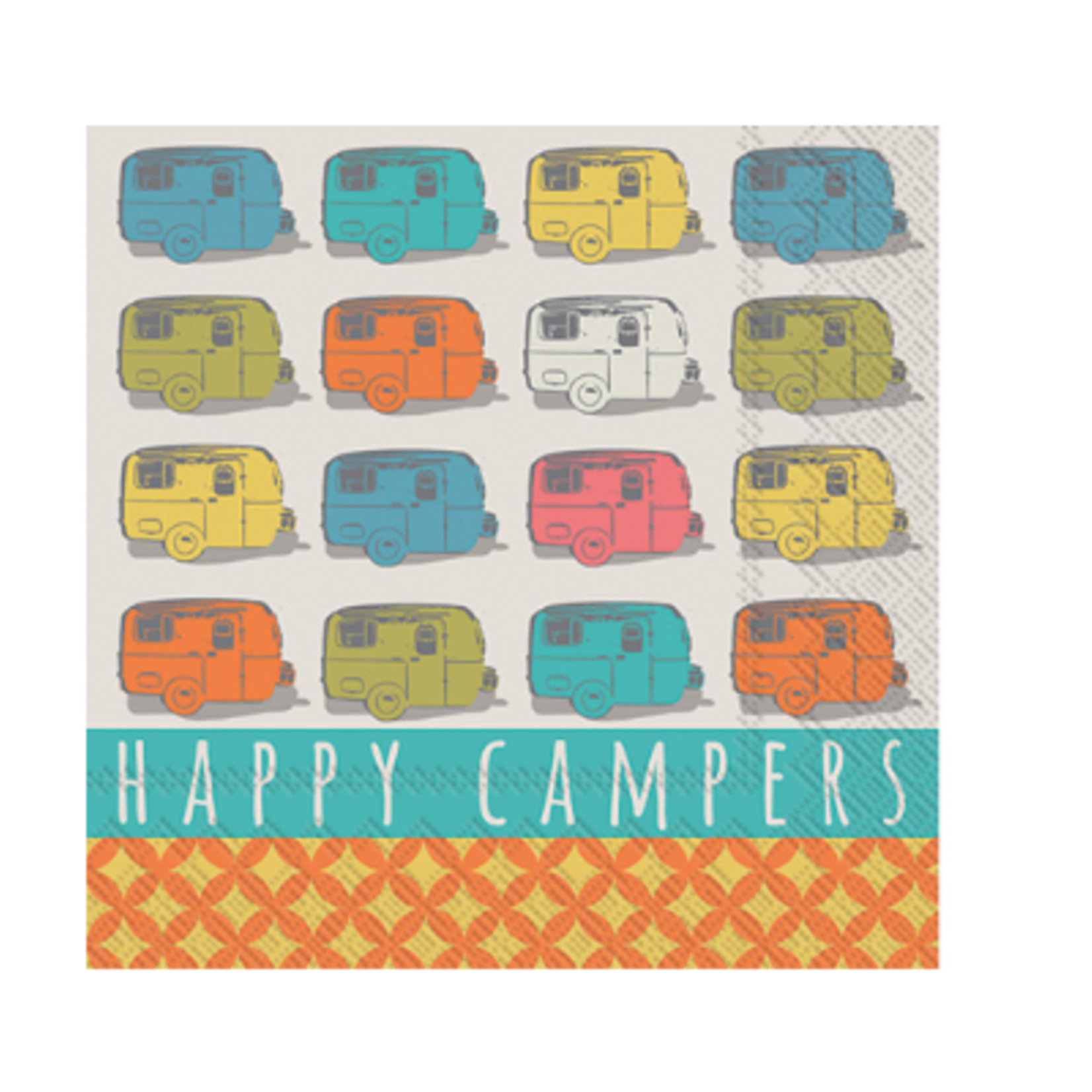 Boston International S20 Cocktail Napkin, Happy Campers | Boston International
