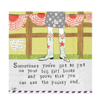 Boston International Curly Girl Cocktail Napkin, Big Girl Boots | Boston International