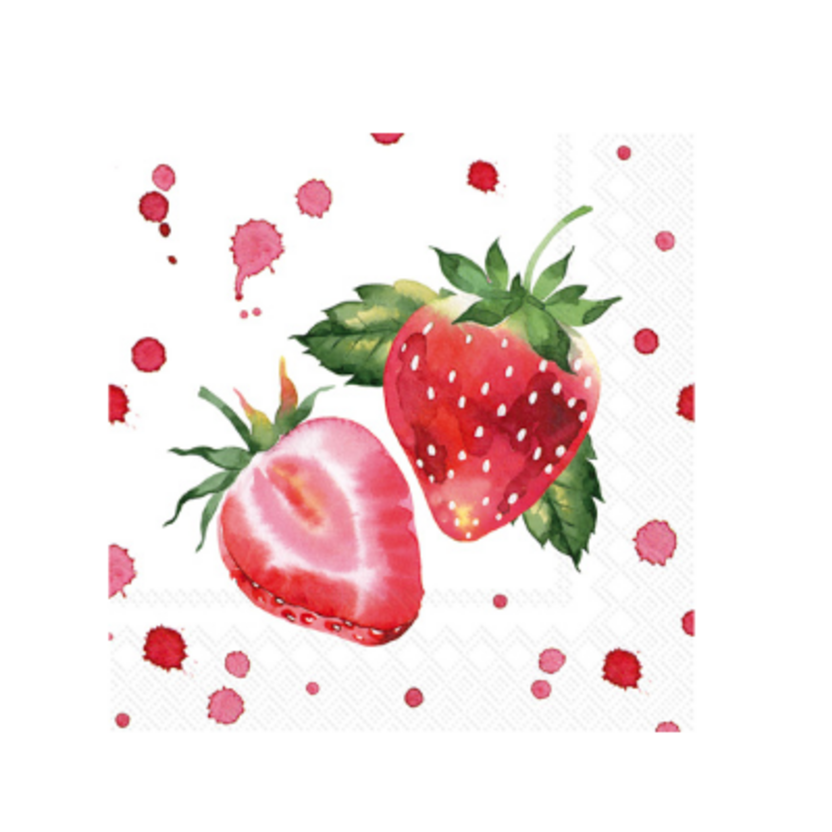 Boston International Cocktail Napkin, Soft Strawberries | Boston International