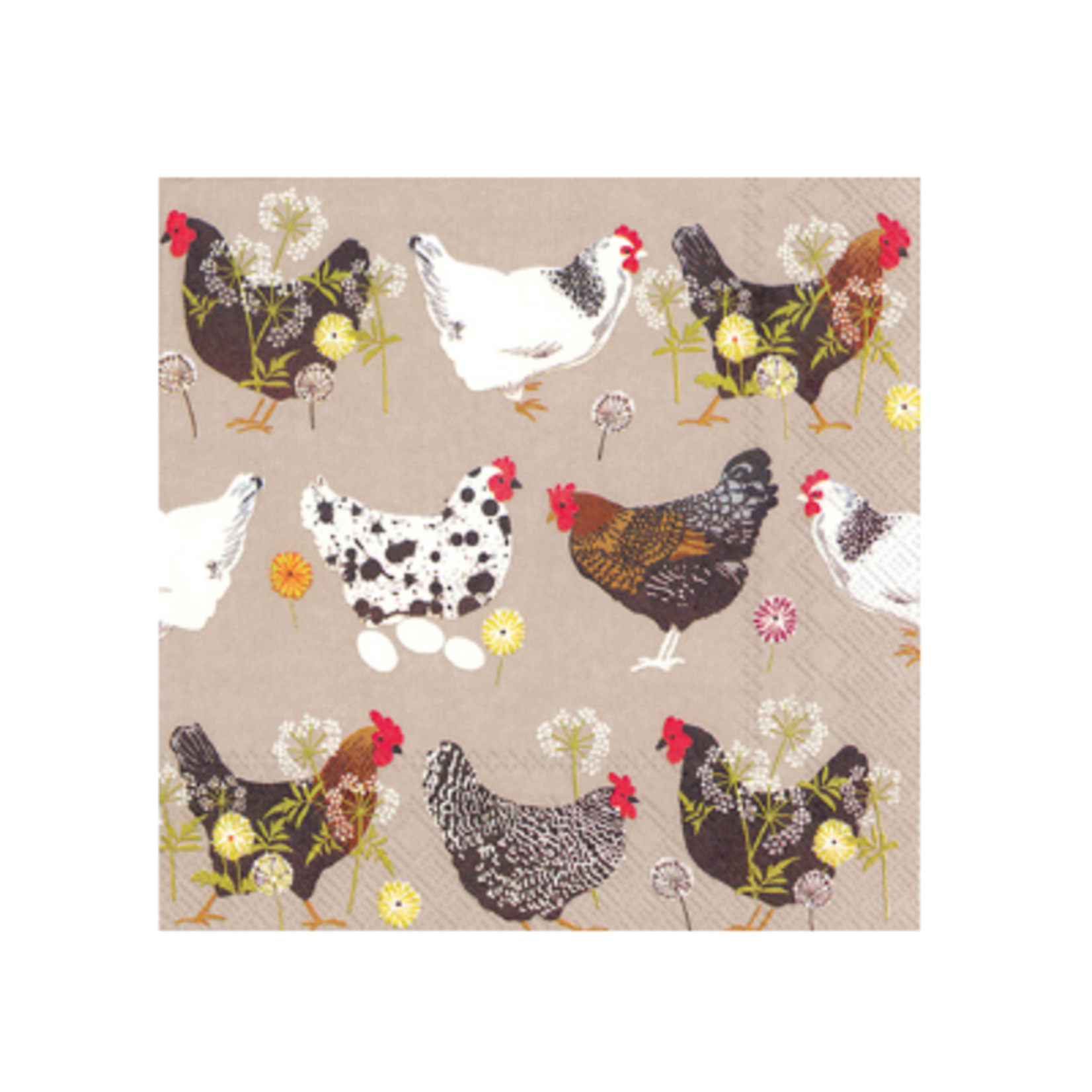 Boston International Luncheon Napkin, Spatter Hens | Boston International