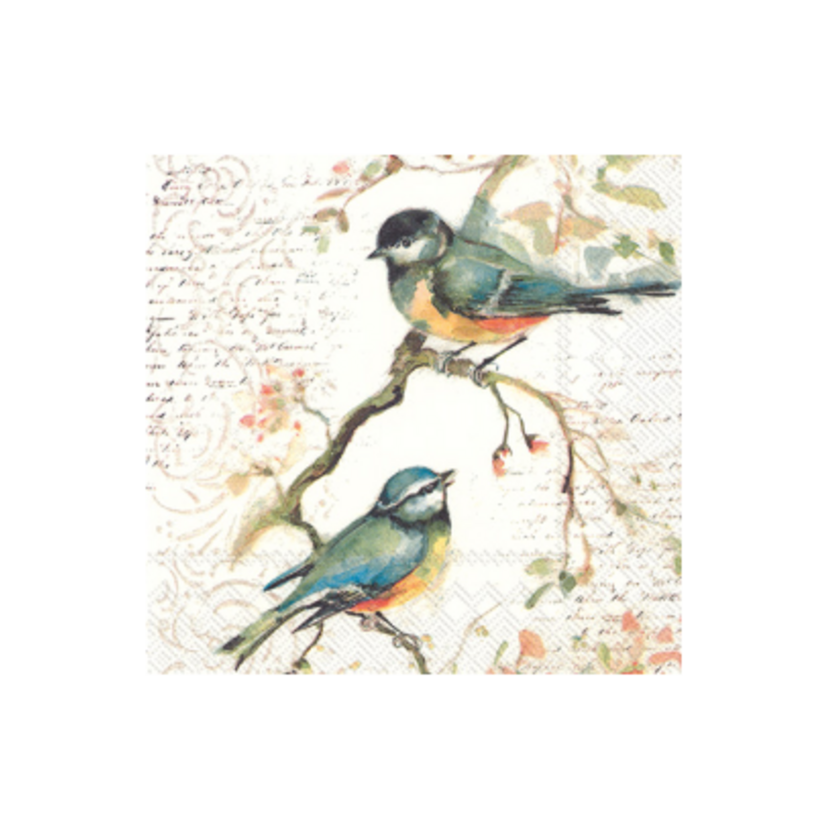 Boston International Luncheon Napkin, Happy Little Titmice | Boston International
