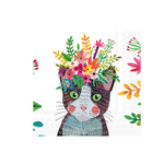 Boston International Luncheon Napkin, Floral Cat | Boston International