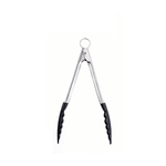 Cuisipro 9.5" Silicone Locking Tongs, black | Cuisipro
