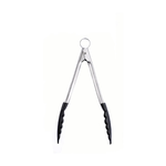 Cuisipro 9.5" Silicone Locking Tongs, black