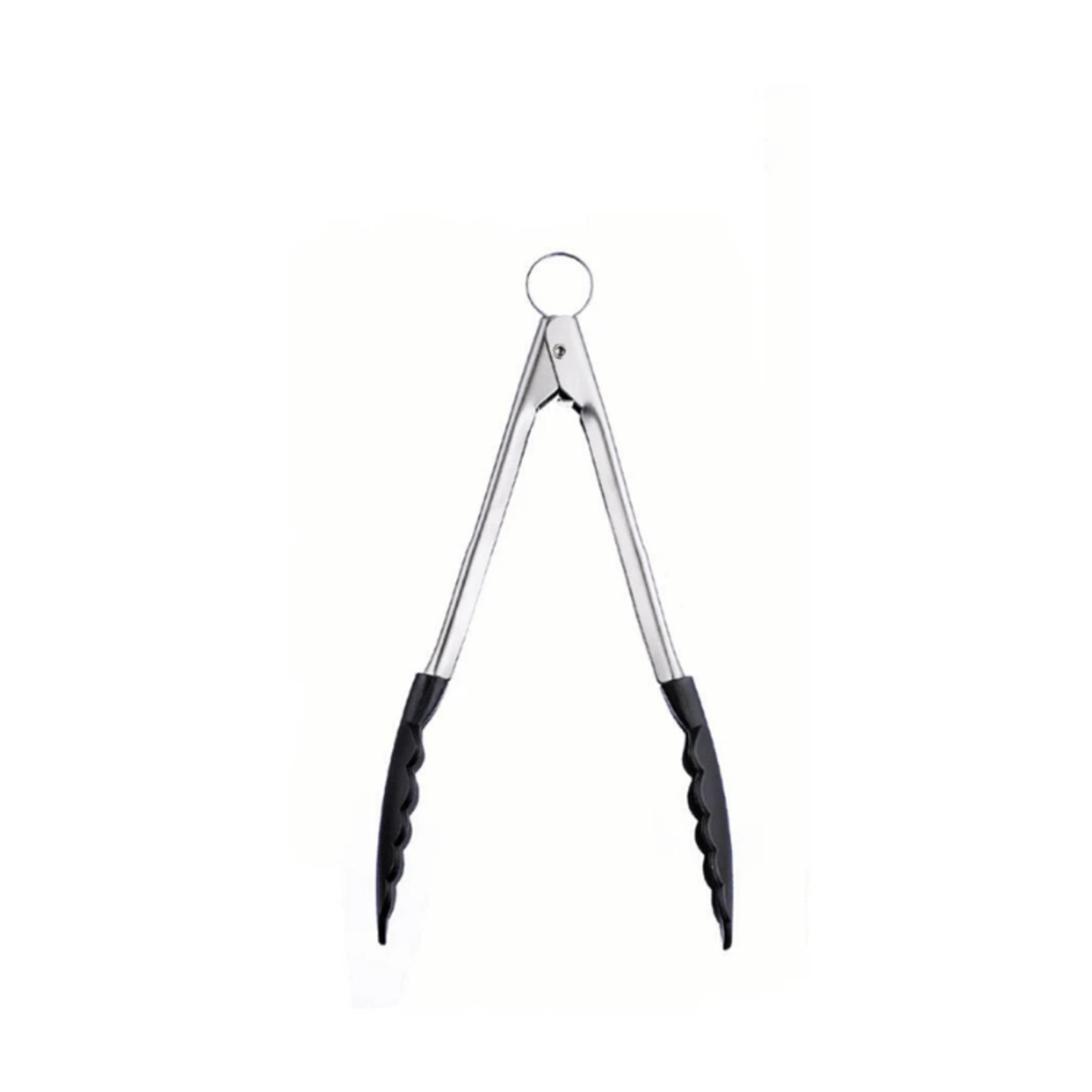 Cuisipro 9.5" Silicone Locking Tongs, black | Cuisipro