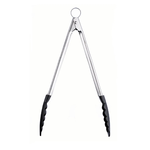 Cuisipro 12" Silicone Locking Tongs, black