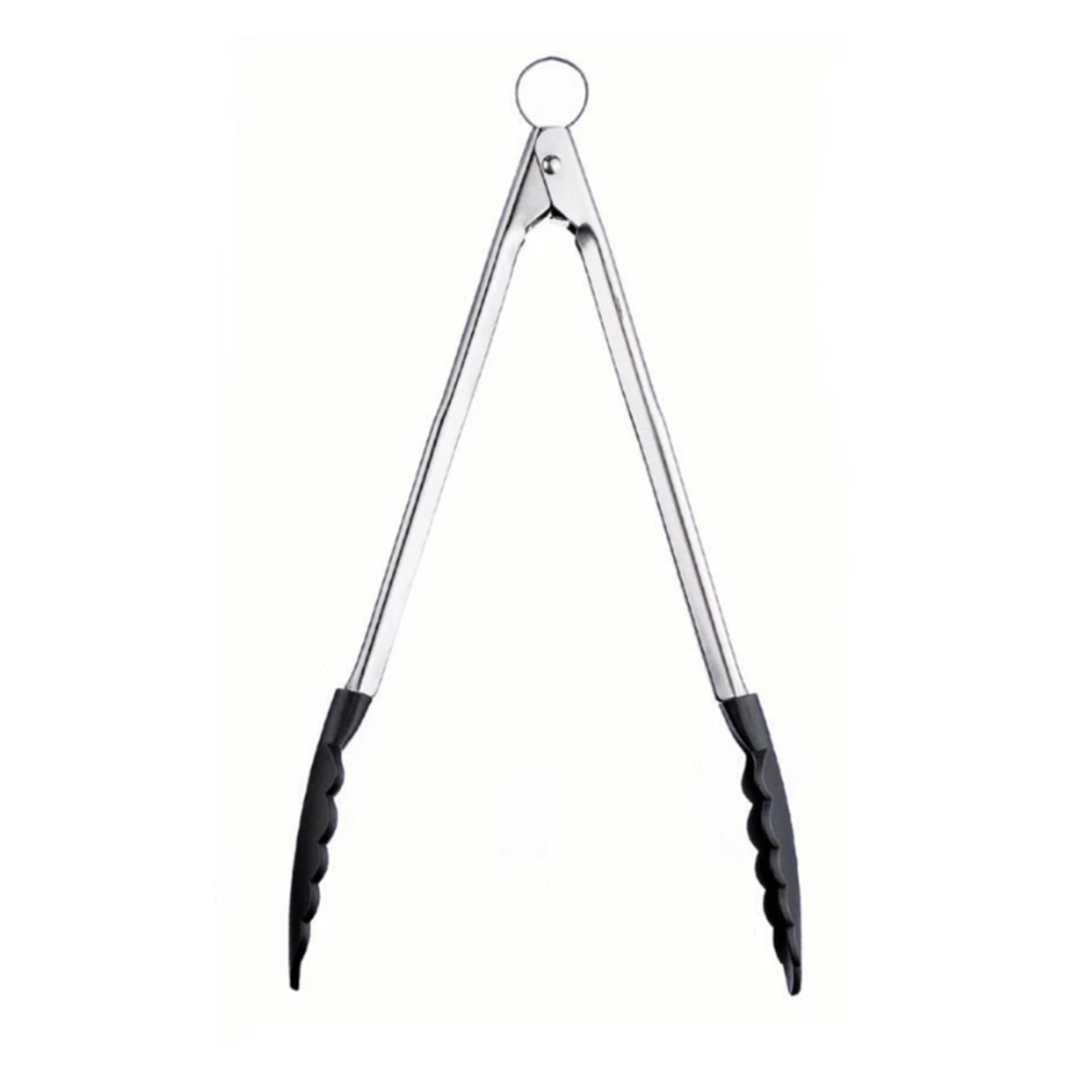Cuisipro 12" Silicone Locking Tongs, black | Cuisipro