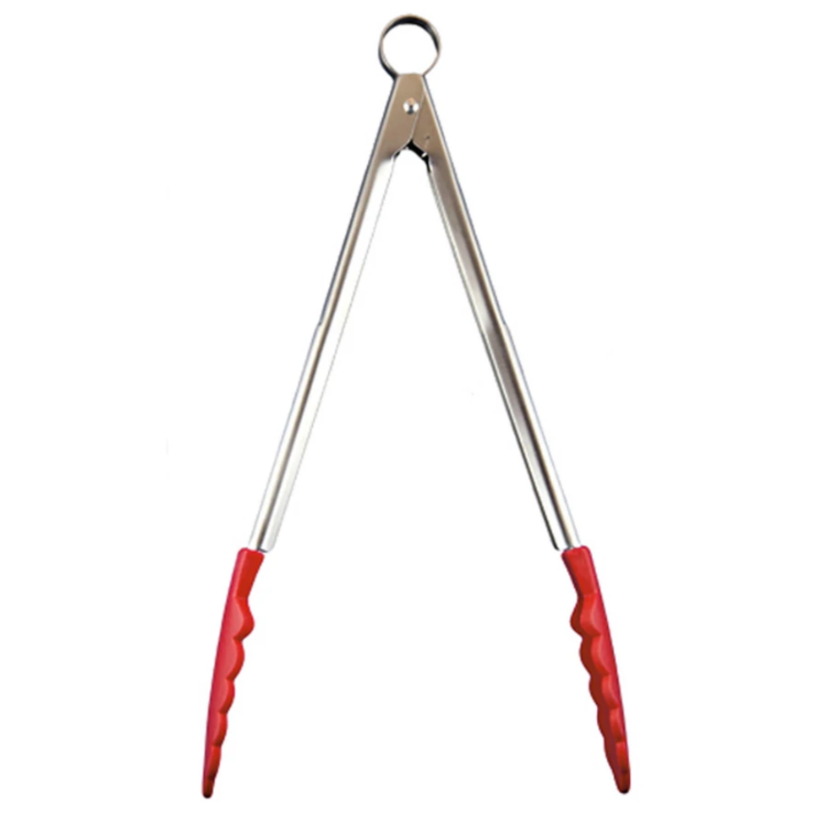 Cuisipro 12" Silicone Locking Tongs, red | Cuisipro