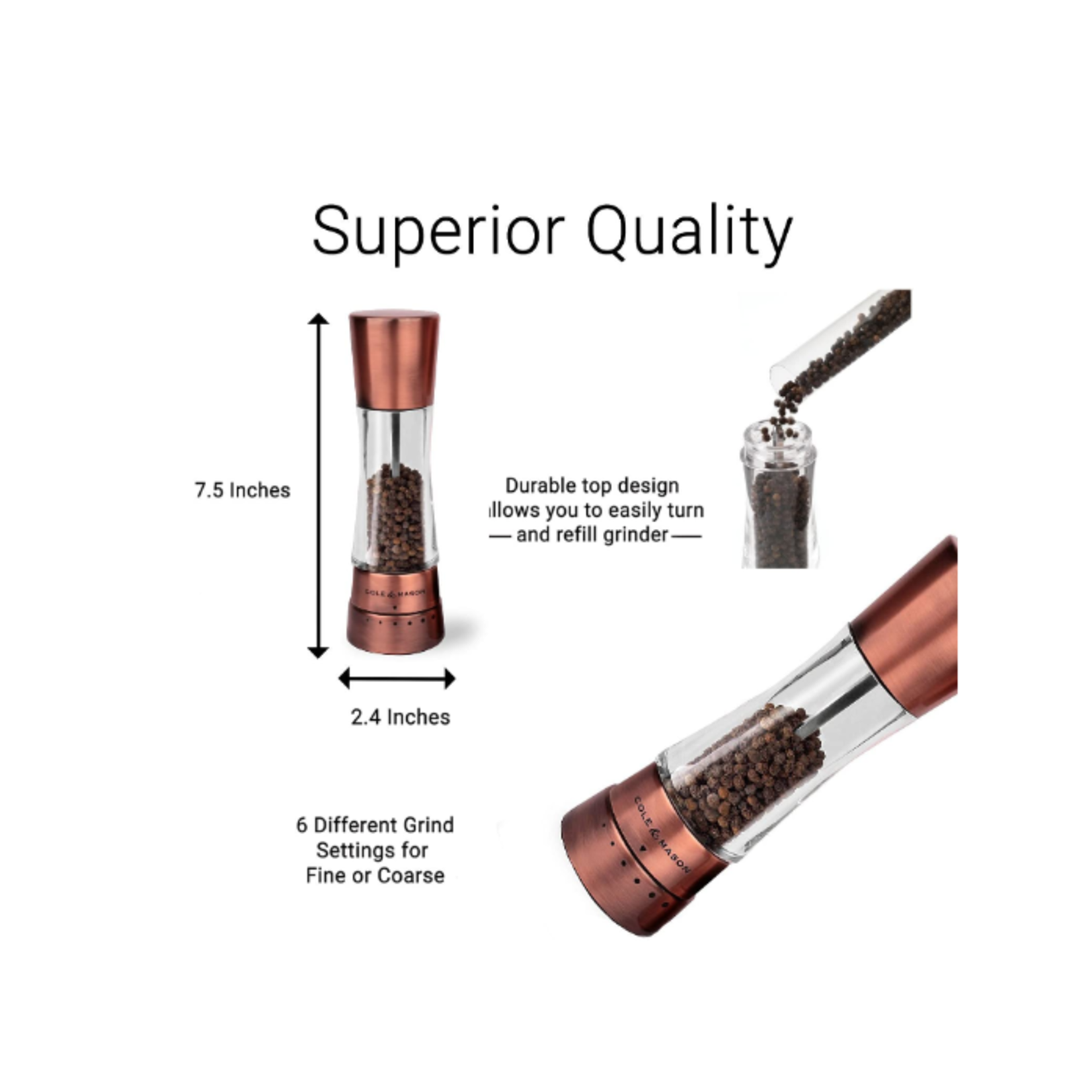 Cole & Mason Cole & Mason Derwent Copper, Pepper Mill