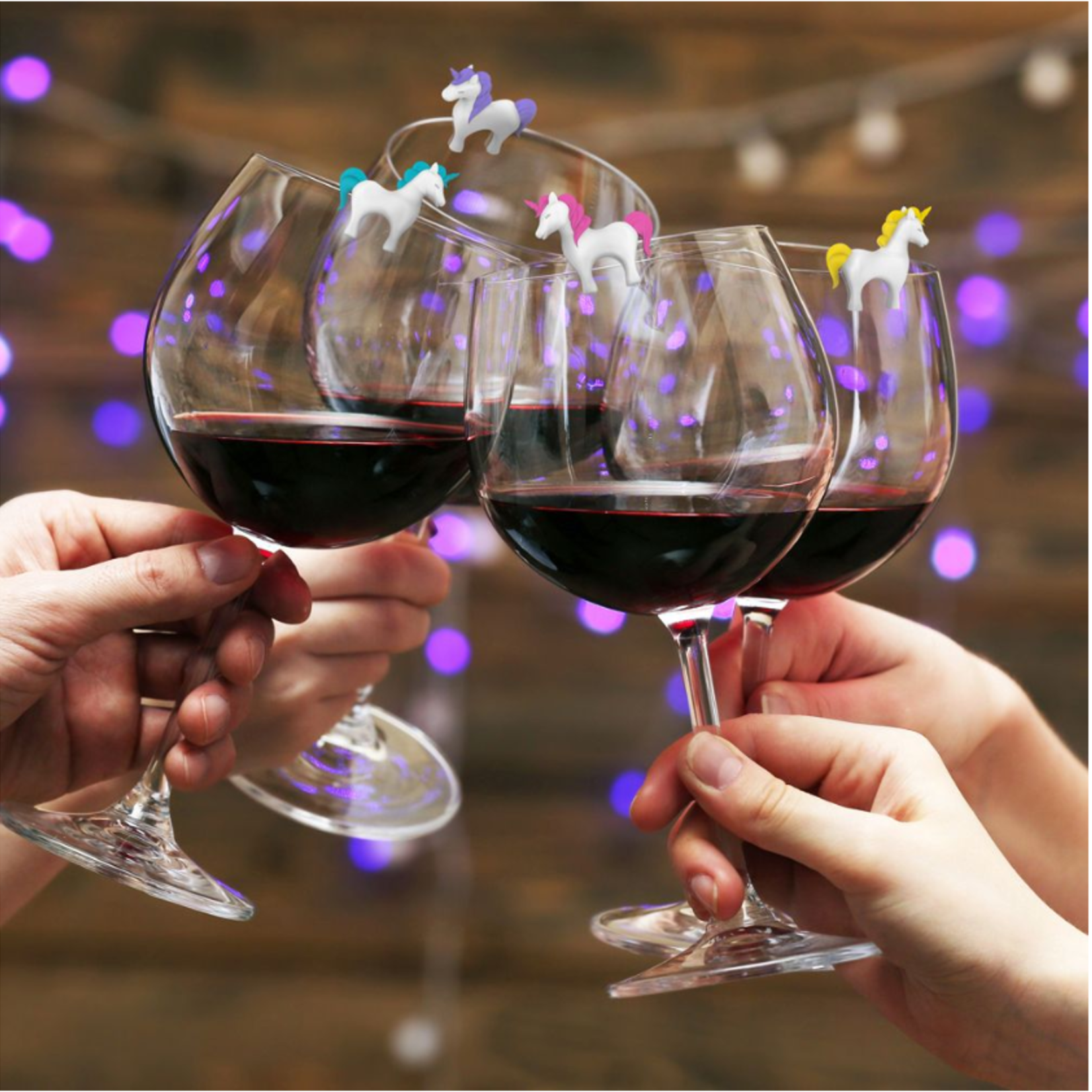 Fred & Friends Wine Markers, Tiny Prancers, Unicorn | Fred & Friends