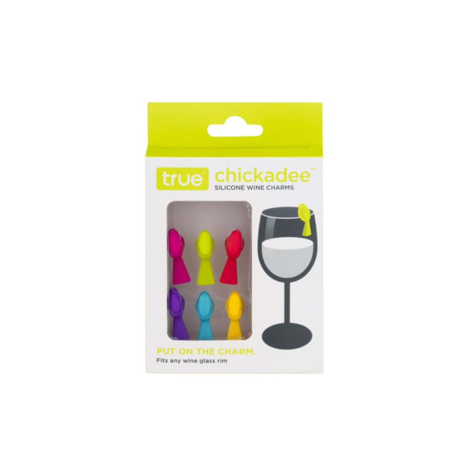 True Fabrications Wine Glass Marker, Chickadee | True Fabrications